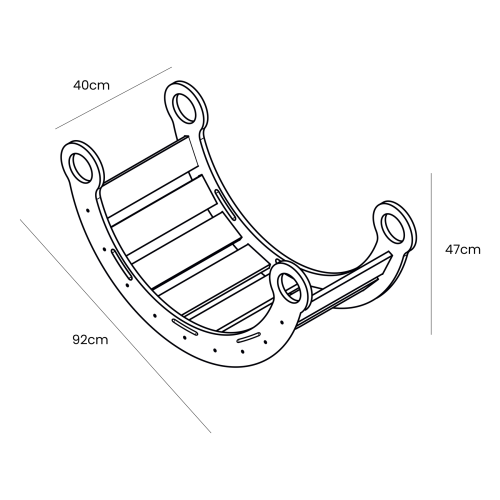 White Wooden Dream Rocker – Montessori-Inspired with Ladder & Pillow by MeowBaby at www.brixbailey.com