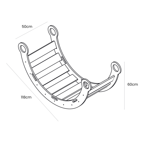 White Wooden Dream Rocker – Versatile Montessori Toy with Pillow by MeowBaby at www.brixbailey.com