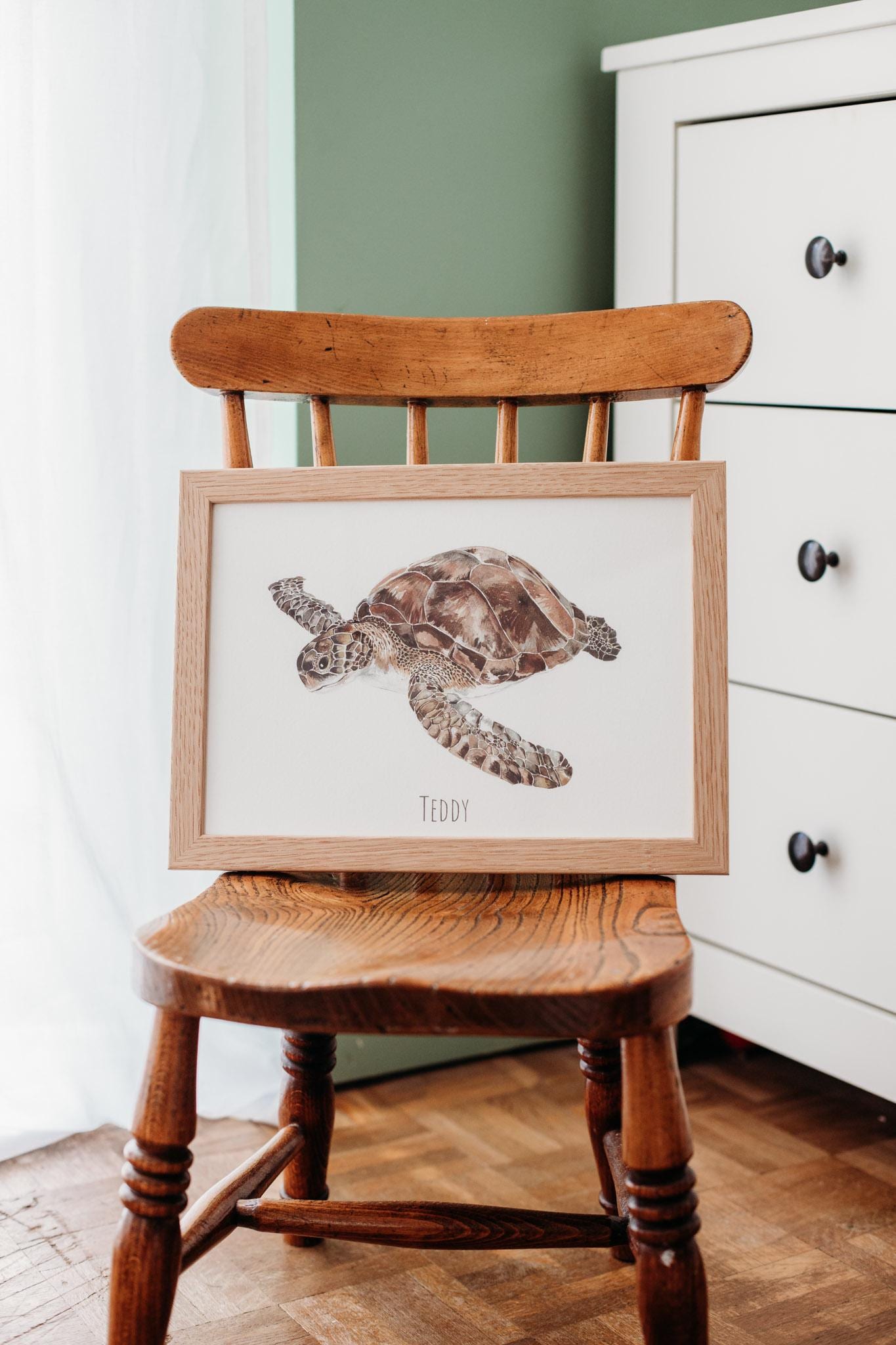 Turtle - Personalised Watercolour Fine Art Print