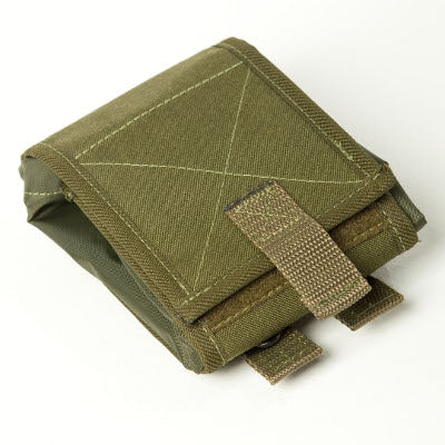 Foldable Tray Pouch with MOLLE – Military Green, Velcro Closure by Galvi Linda at www.brixbailey.com