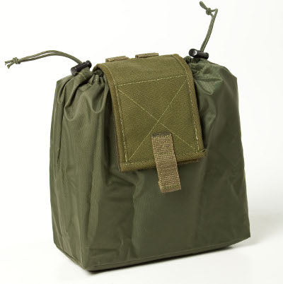 Foldable empty tray pouch, 25 cm - military green