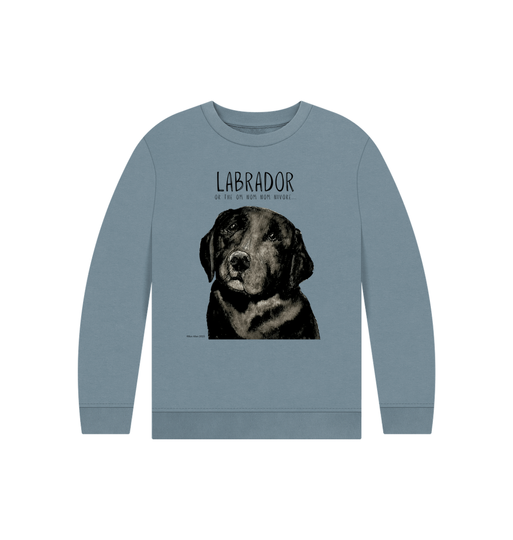 Crumb Catcher in Chief – The Black Labrador Kids' Sweatshirt
