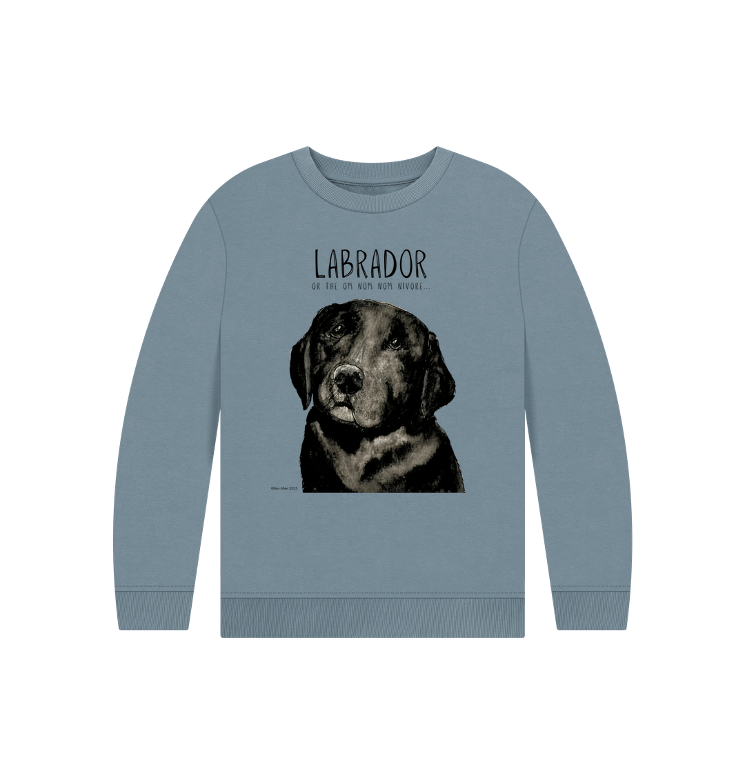 Crumb Catcher in Chief – The Black Labrador Kids' Sweatshirt
