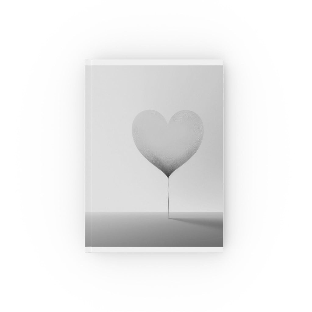 Hardback Journal – Simple Delicate Heart – Black And White Minimalism