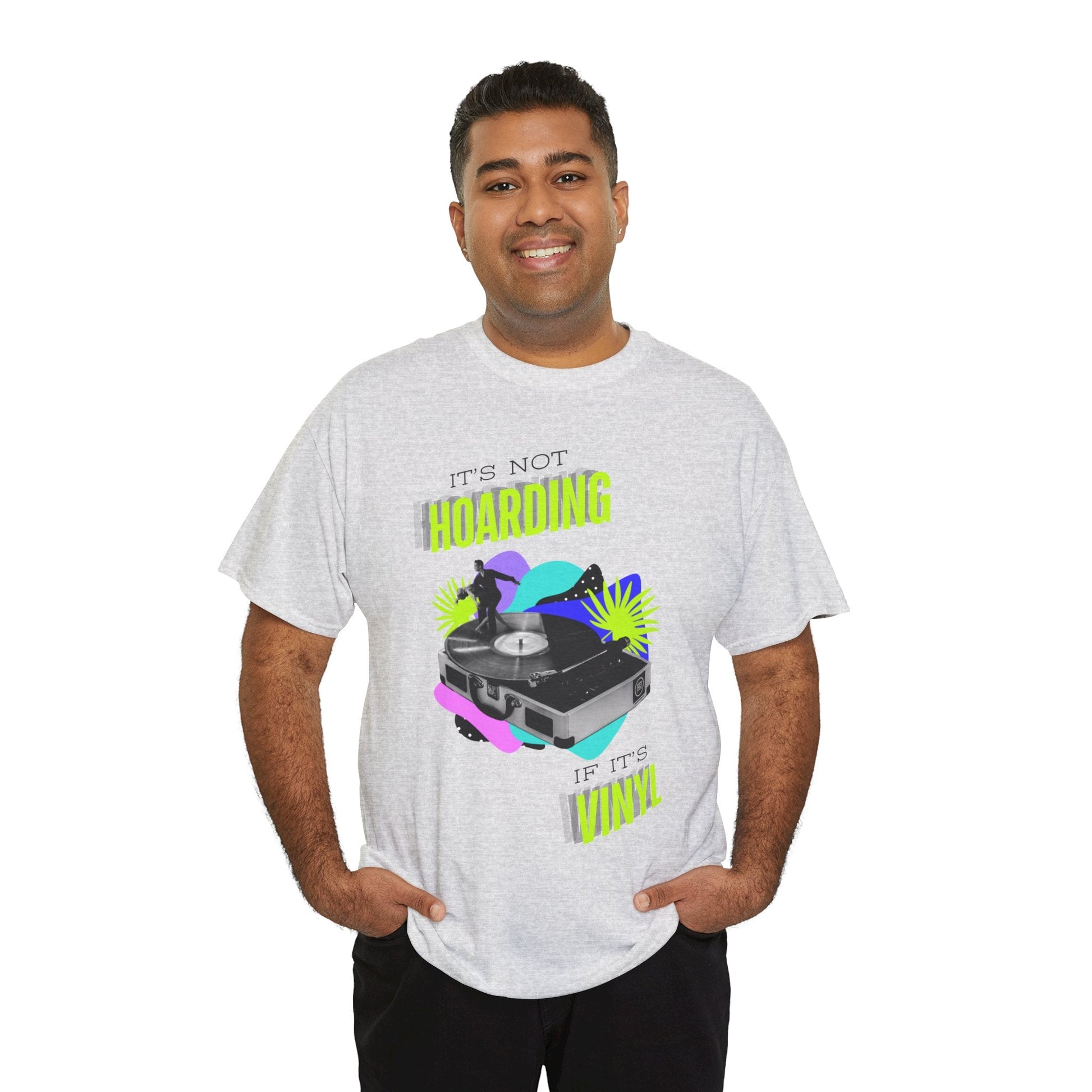 It's Not Hoarding If It's Vinyl Fluorescent Men's T-Shirt