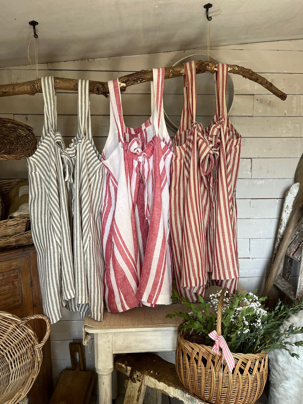 Natural Linen Apron Handmade