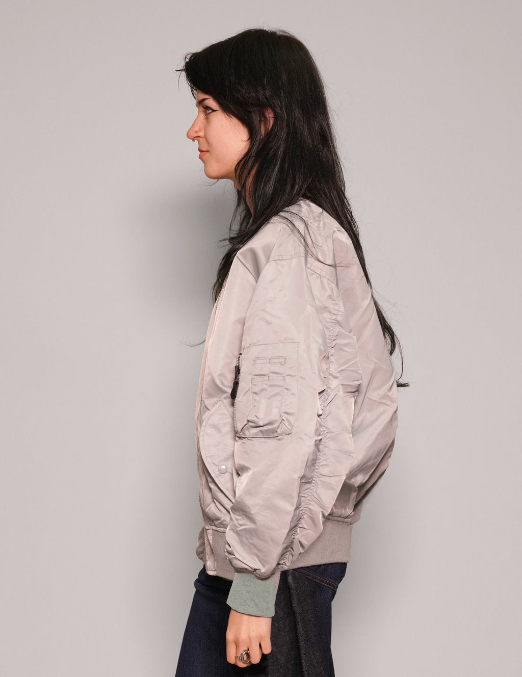 MA-1 Light Weight Bomber Jacket in Grey