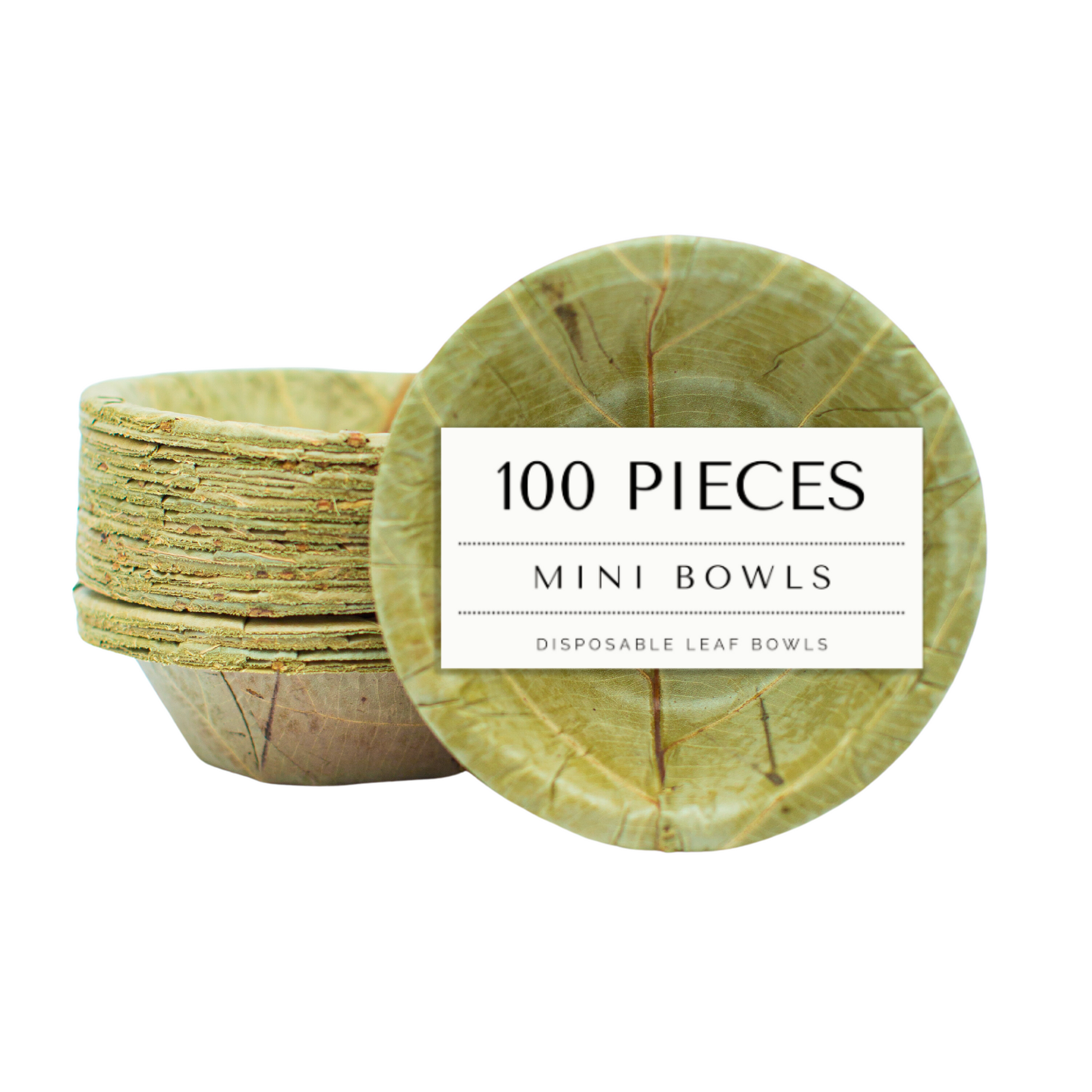Mini Sal Leaf Bowls 10cm Diameter Pack of 20