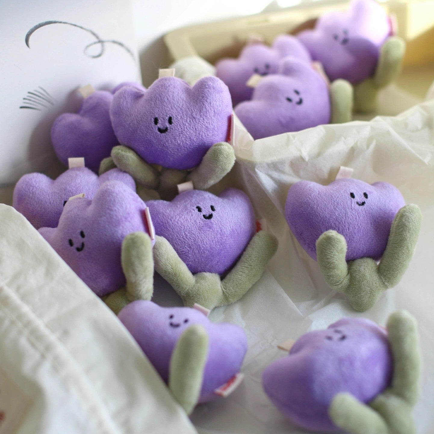 Spring Tulip Bag Charm in White