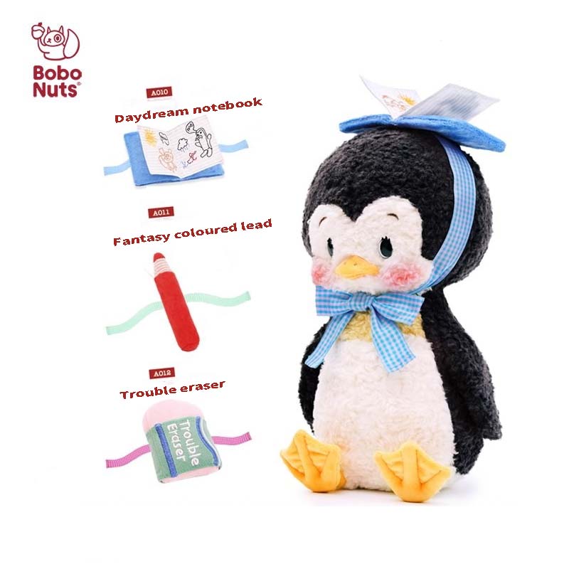 Olly Penguin Plush Toy with Creative Accessories