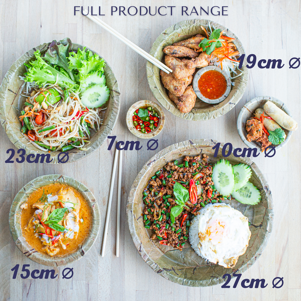 Mini Sal Leaf Bowls 10cm Diameter Pack of 20