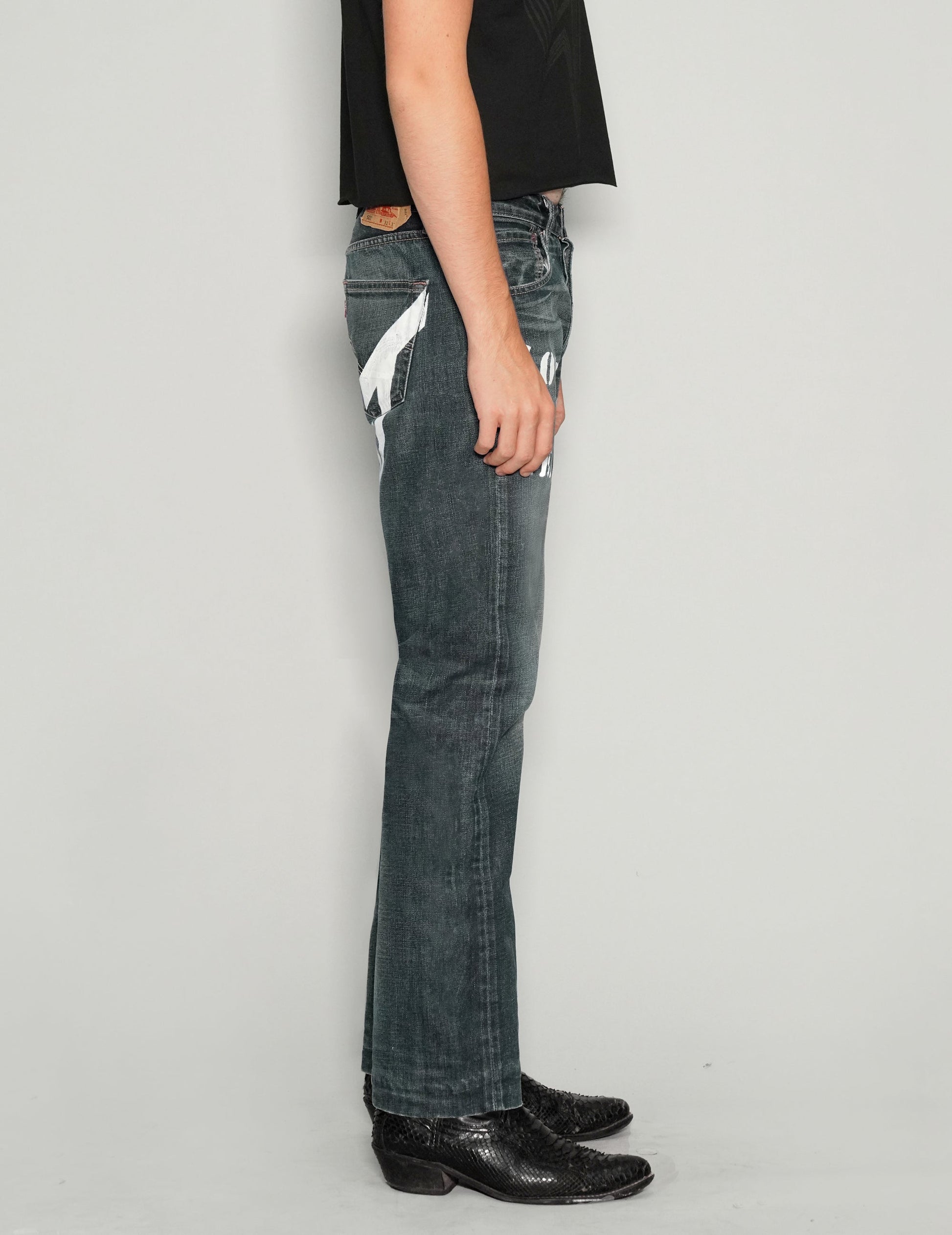 'Love Will Tear Us Apart' Jeans in Indigo