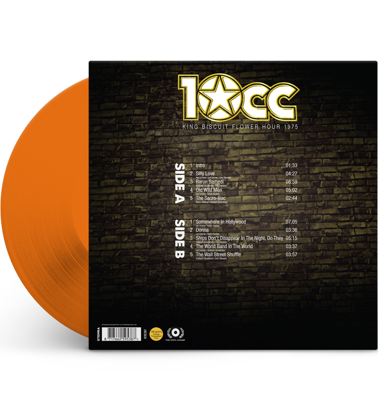 10cc King Biscuit Flower Hour 1975 Limited Edition 12 inch Album 180g Transparent Orange Vinyl