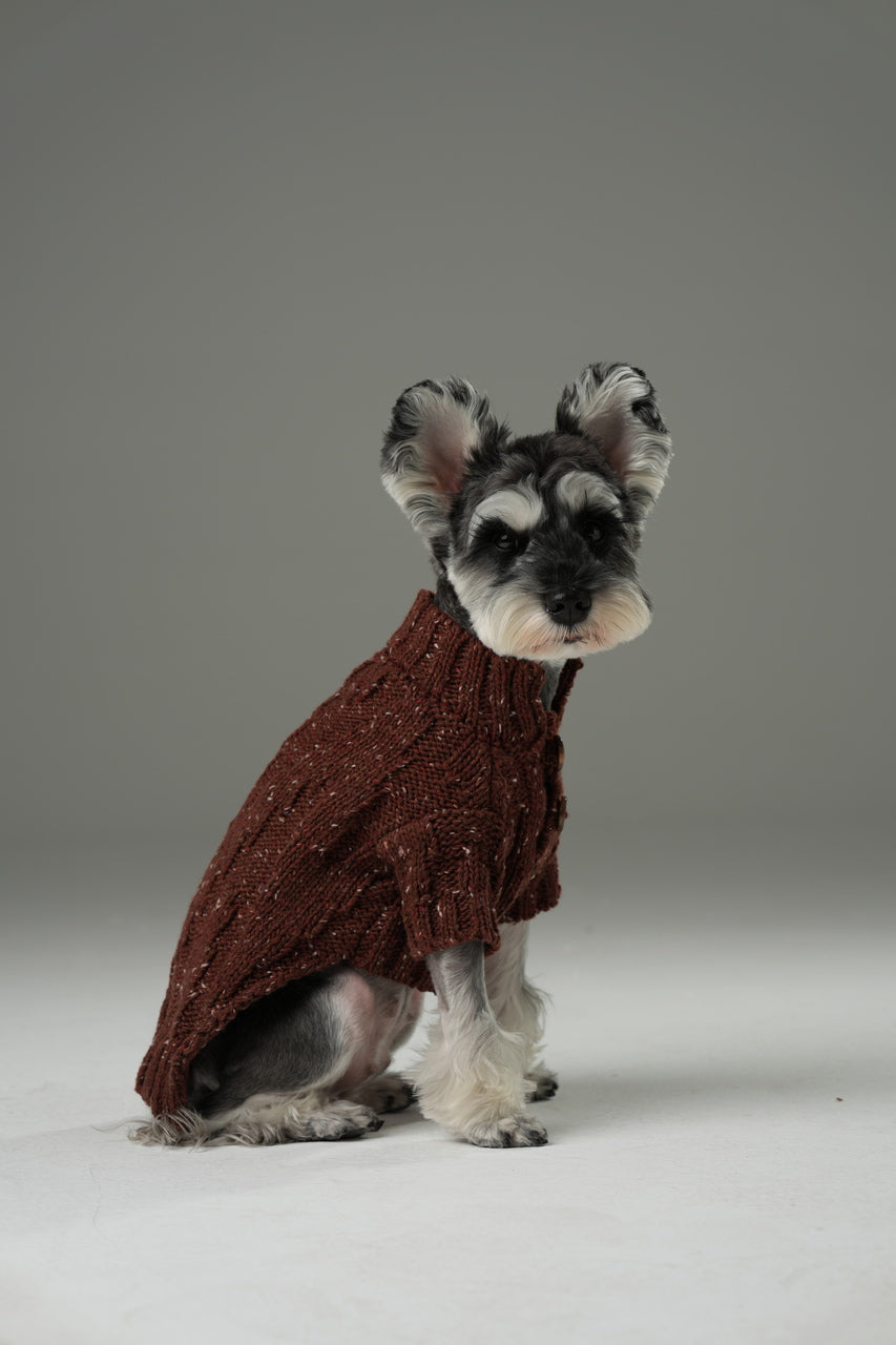 Glacier Pet Sweater in Burgundy