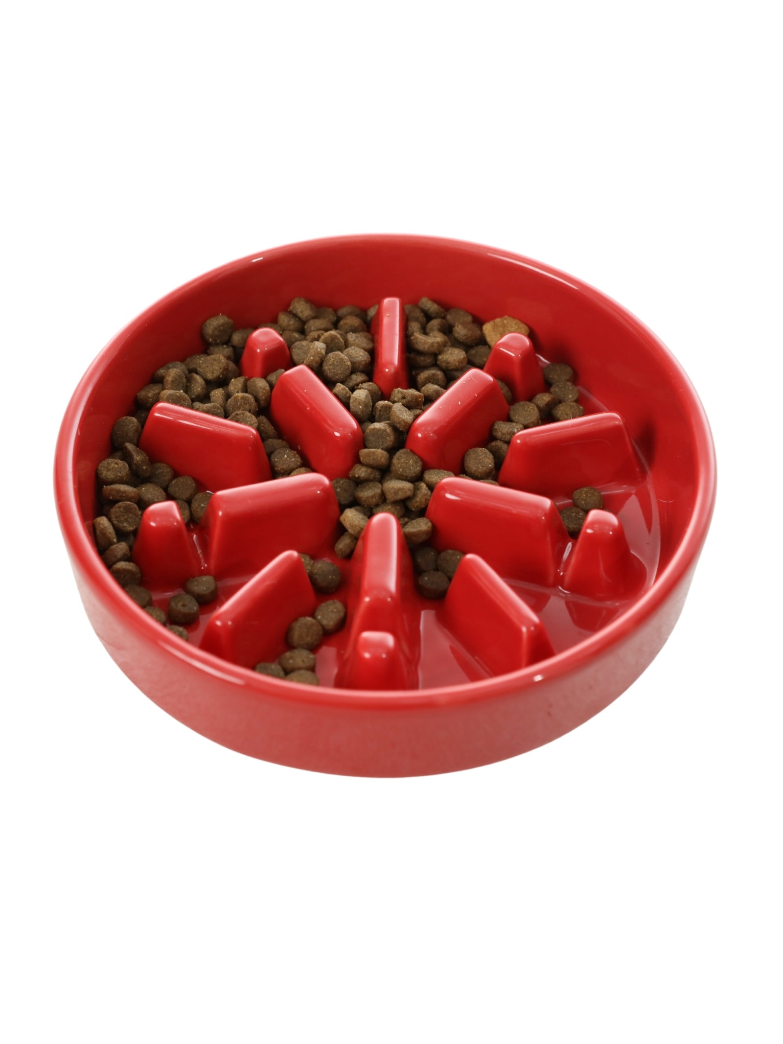 Spark Slow Feeder Dog Bowl Red Green Blue