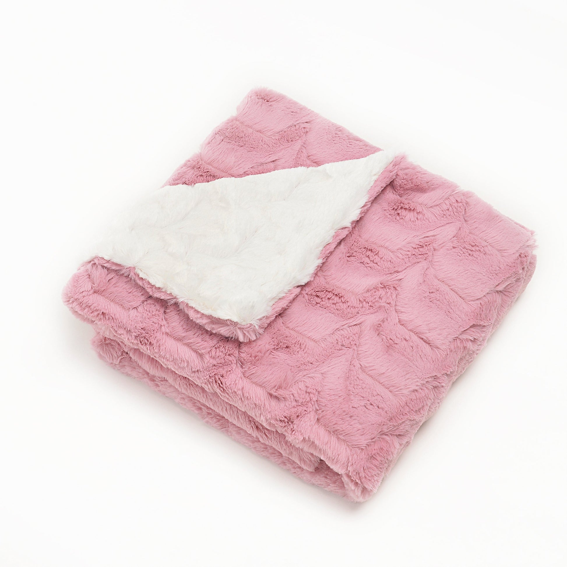 Super Cozy Pink Zig-Zag Fur Blanket