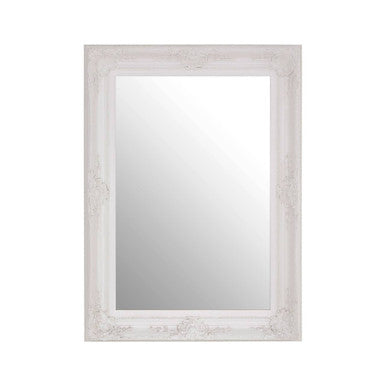 Baroque Rectangular Antique White Wall Mirror