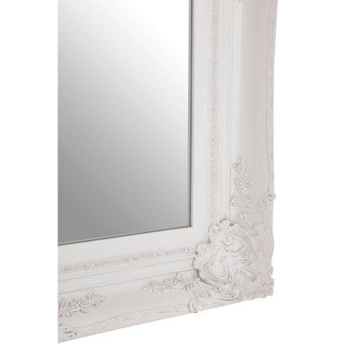 Baroque Rectangular Antique White Wall Mirror