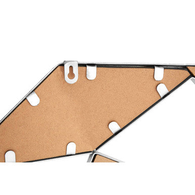 Silver Octagonal Wall Mirror with Lattice Frame