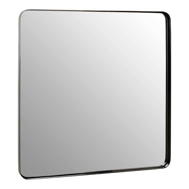 Matt Black Square Wall Mirror