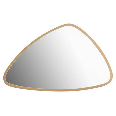 Medium Triangular Wall Mirror with Gold Frame