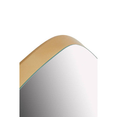 Medium Triangular Wall Mirror with Gold Frame