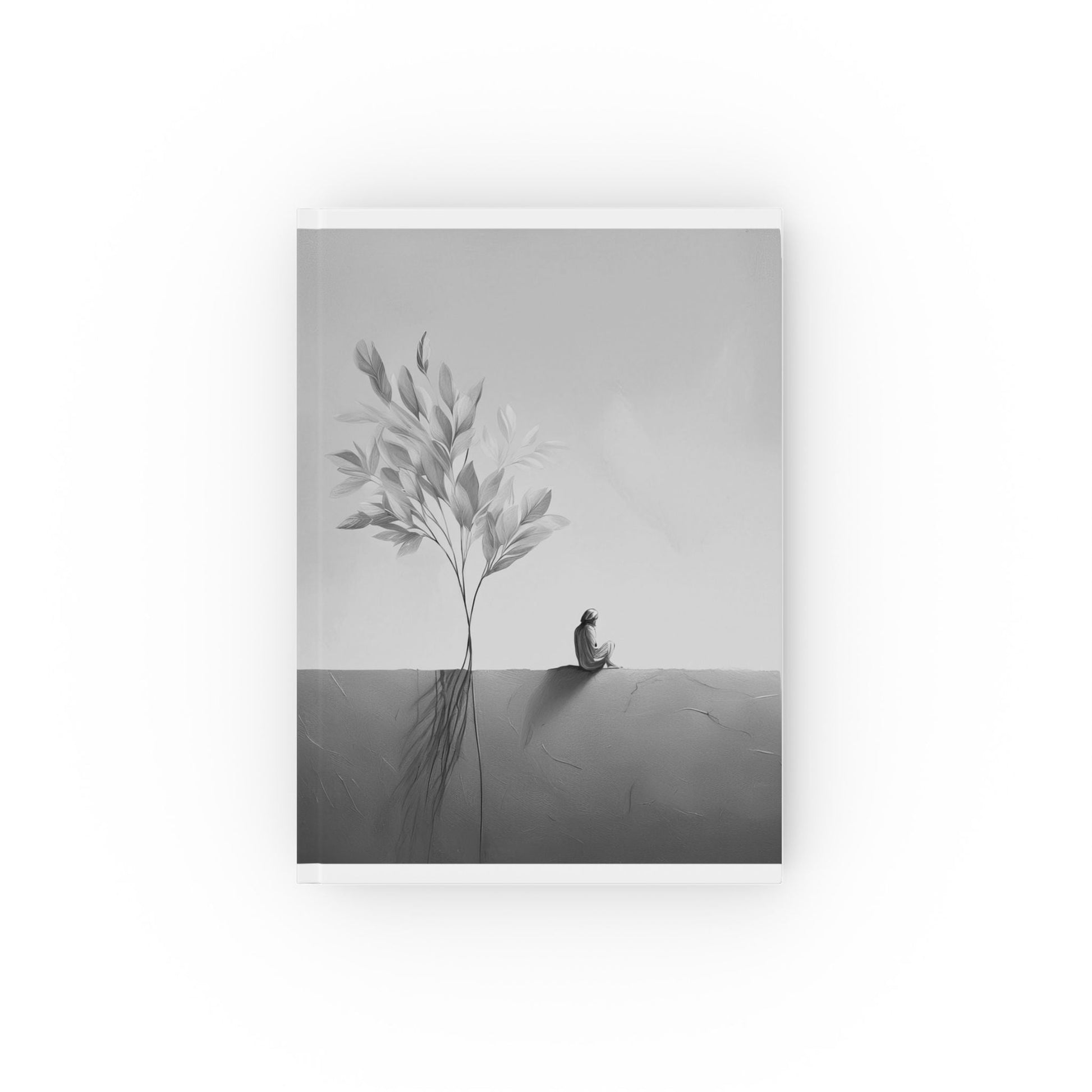 Hardcover Journal – Minimalist Black And White Nature Aesthetic