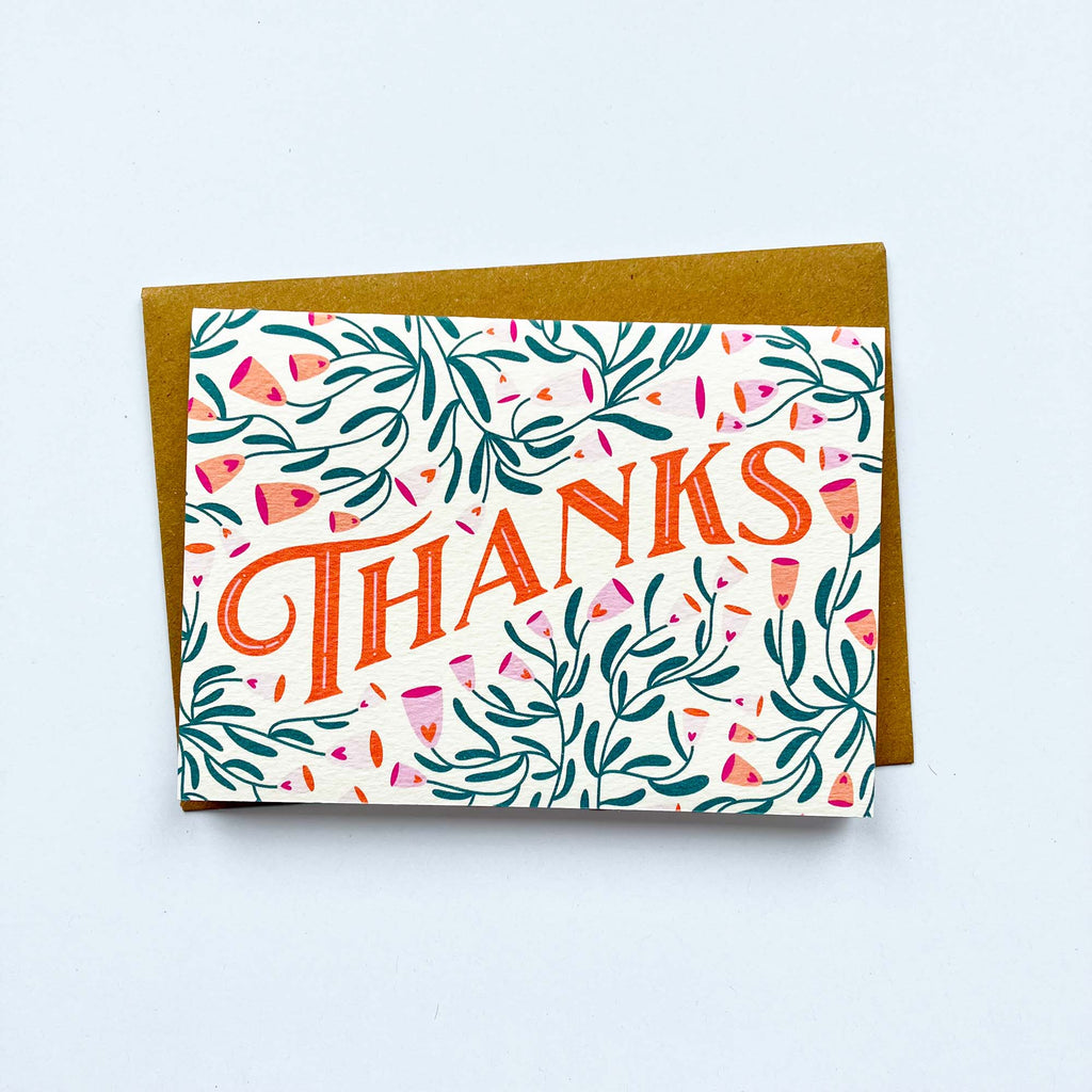 Floral Thank You Greeting Card