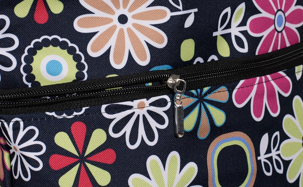 BikyBag Shopper - Bicycle Single Pannier Bag (Pink Daisy Flowers)