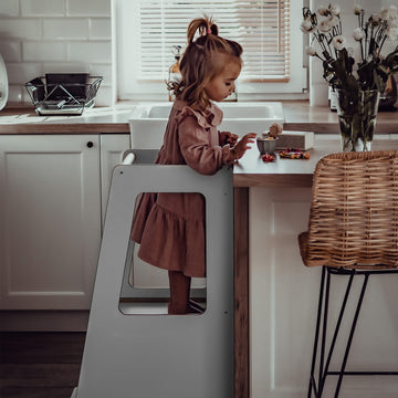 MeowBaby® Scandi Kitchen Helper – Safe & Adjustable for Kids by MeowBaby at www.brixbailey.com