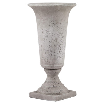 Tall stone effect ceramic urn planter in neutral tone, 61cm height, perfect for faux floral arrangements  by Sostter at brixbailey.com