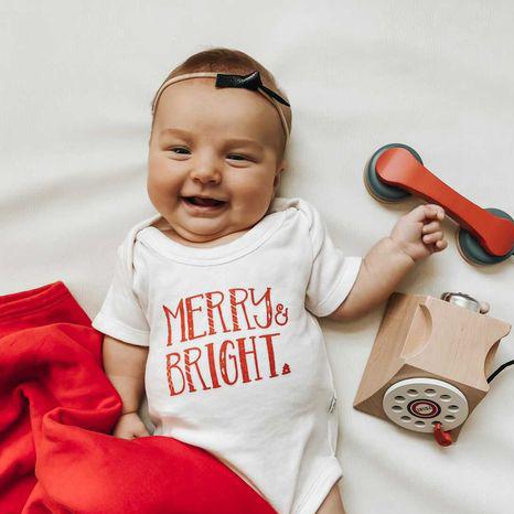Merry and Bright Graphic Bodysuit for Baby