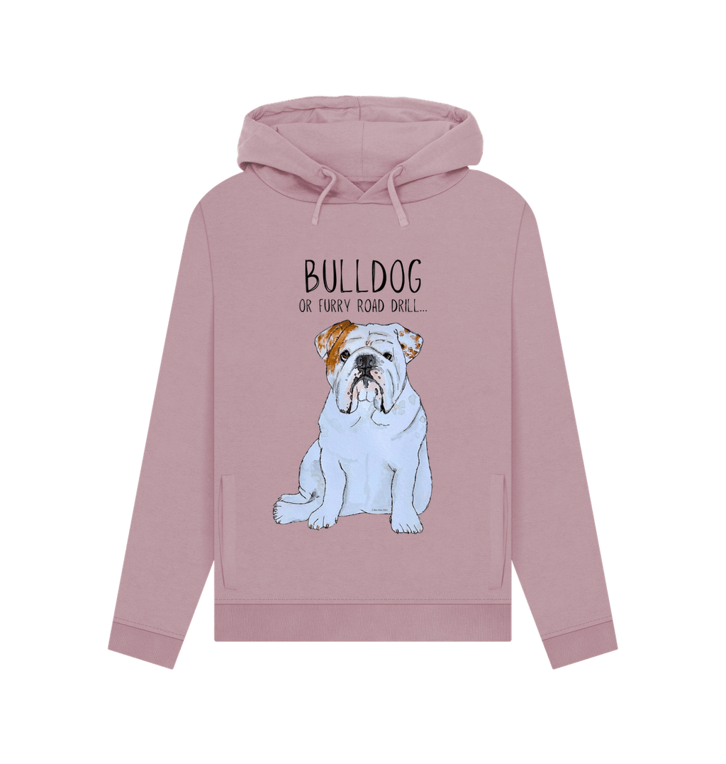 Bulldog Bold: Furry Road Drill Women’s Hoodie for Rebel Comfort!