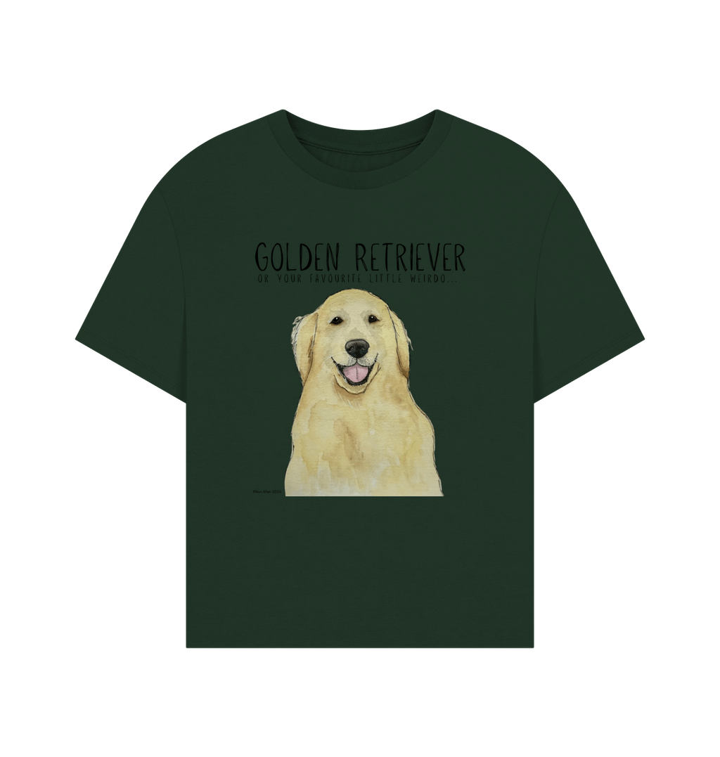 Golden Retriever Vibes: Sustainable Women’s Relaxed Fit T-Shirt