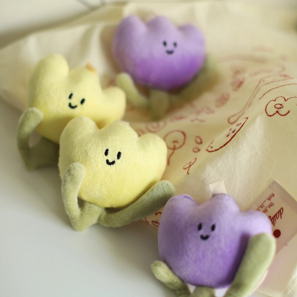 Spring Tulip Bag Charm in White