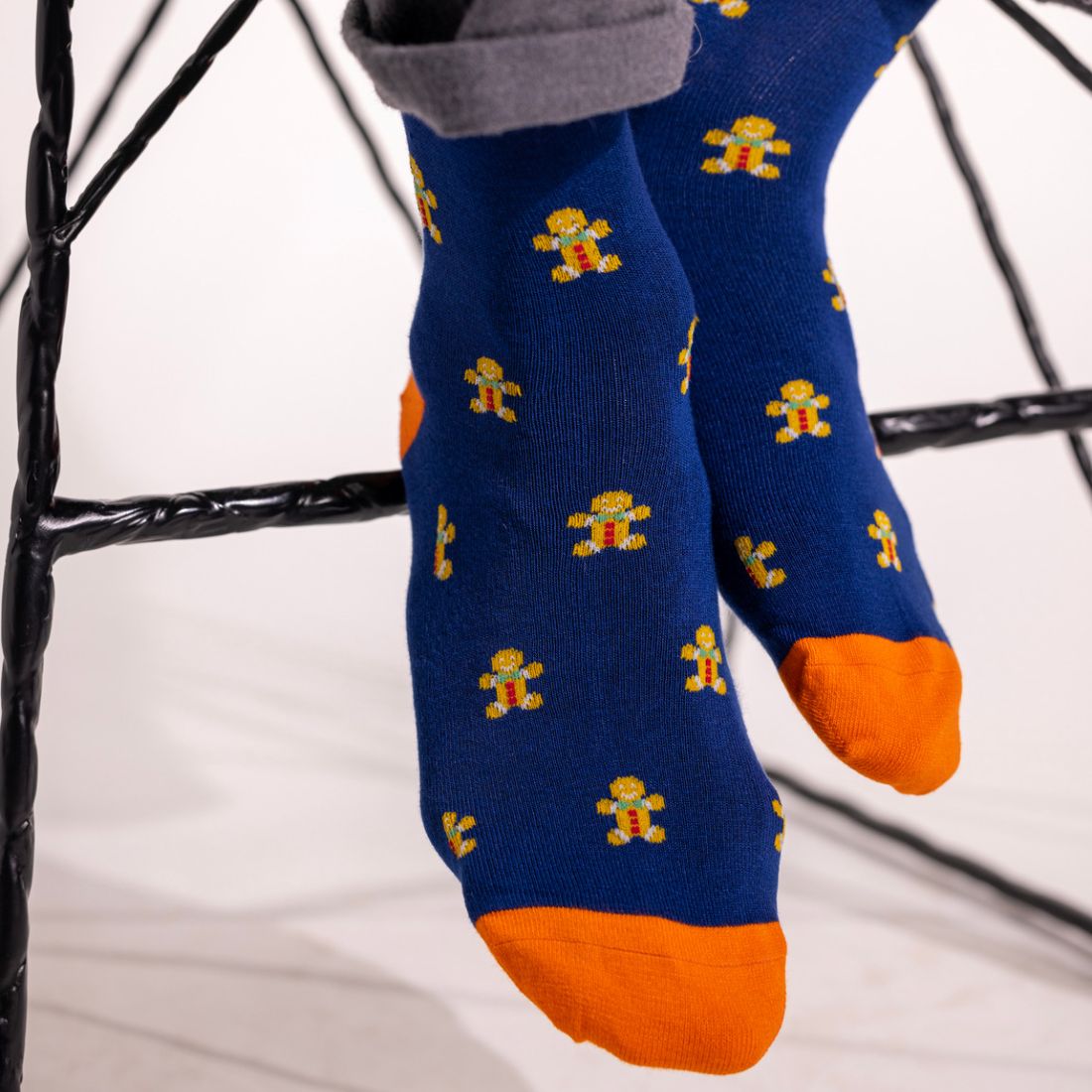 Gingerbread Men Matching Bamboo Socks for Adults and Children