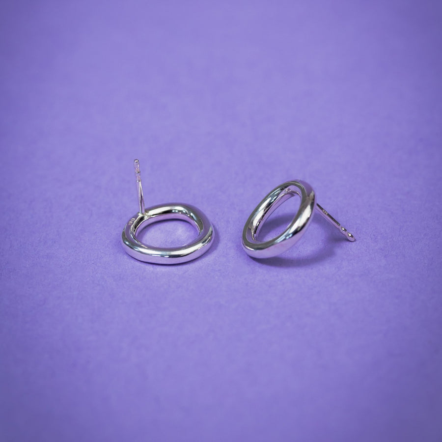 Irregular Silver Earrings – Unique Asymmetrical Design by Maarja Palu at www.brixbailey.com