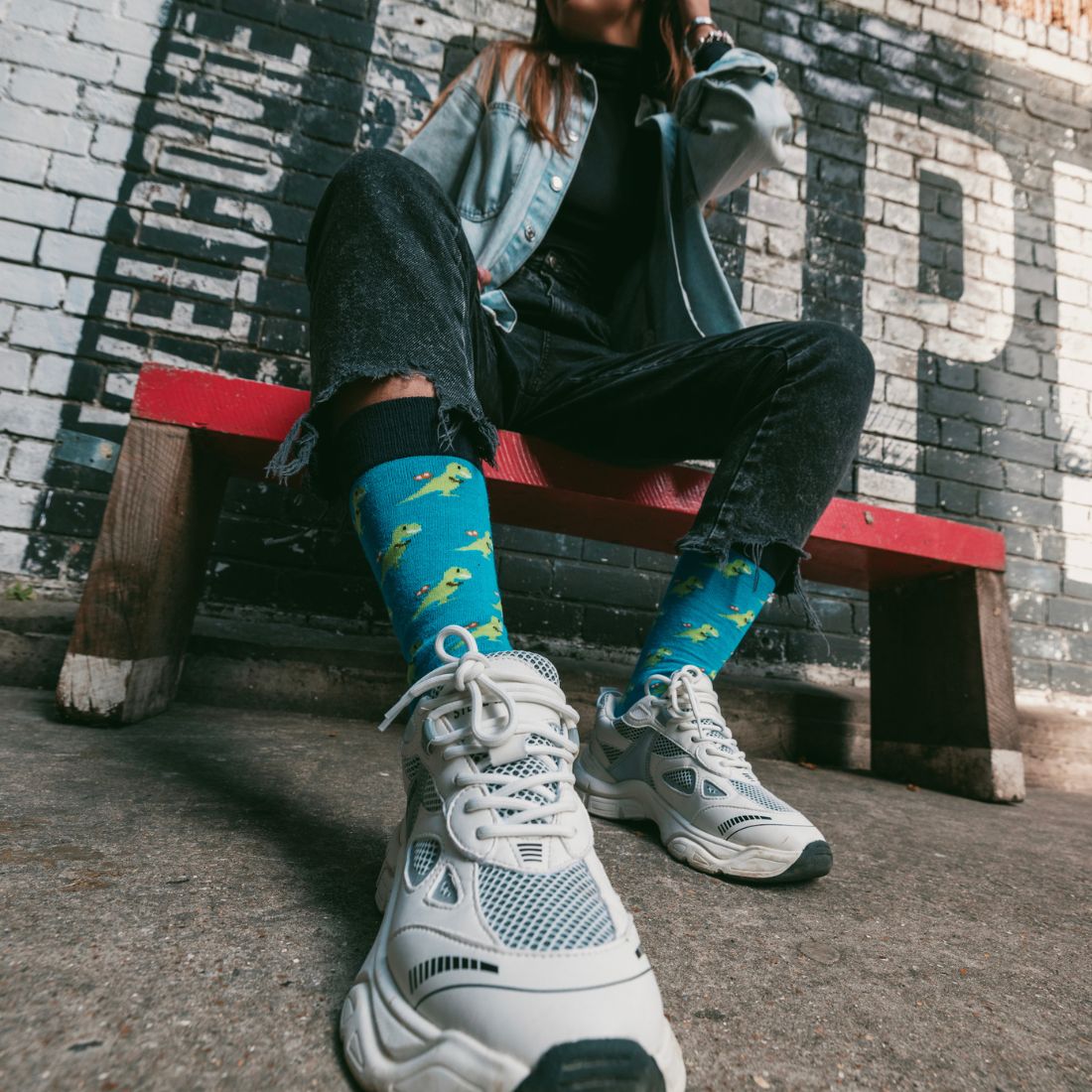 T-Rex Matching Bamboo Socks for Adults and Children