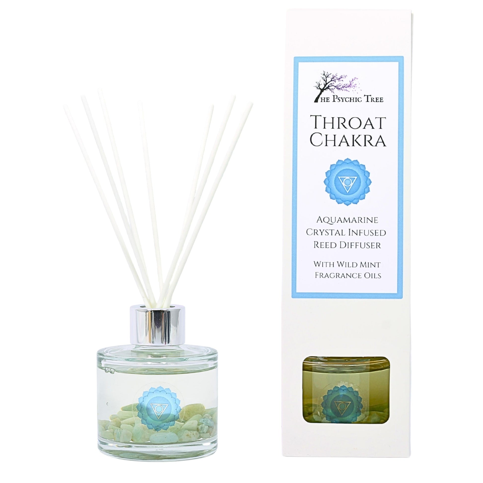 Throat Chakra Crystal Infused Reed Diffuser