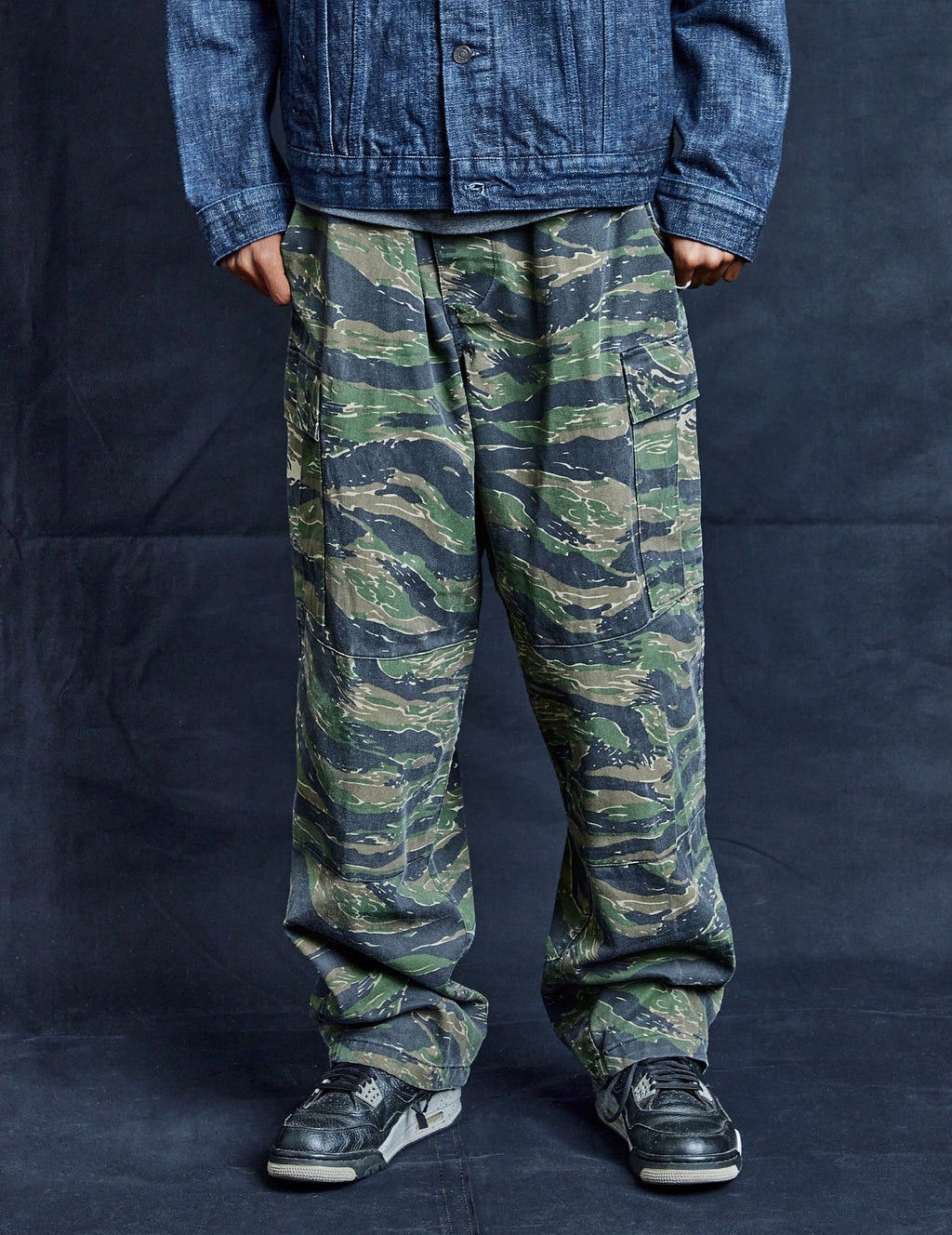 Tiger Stripe Cargo Trousers