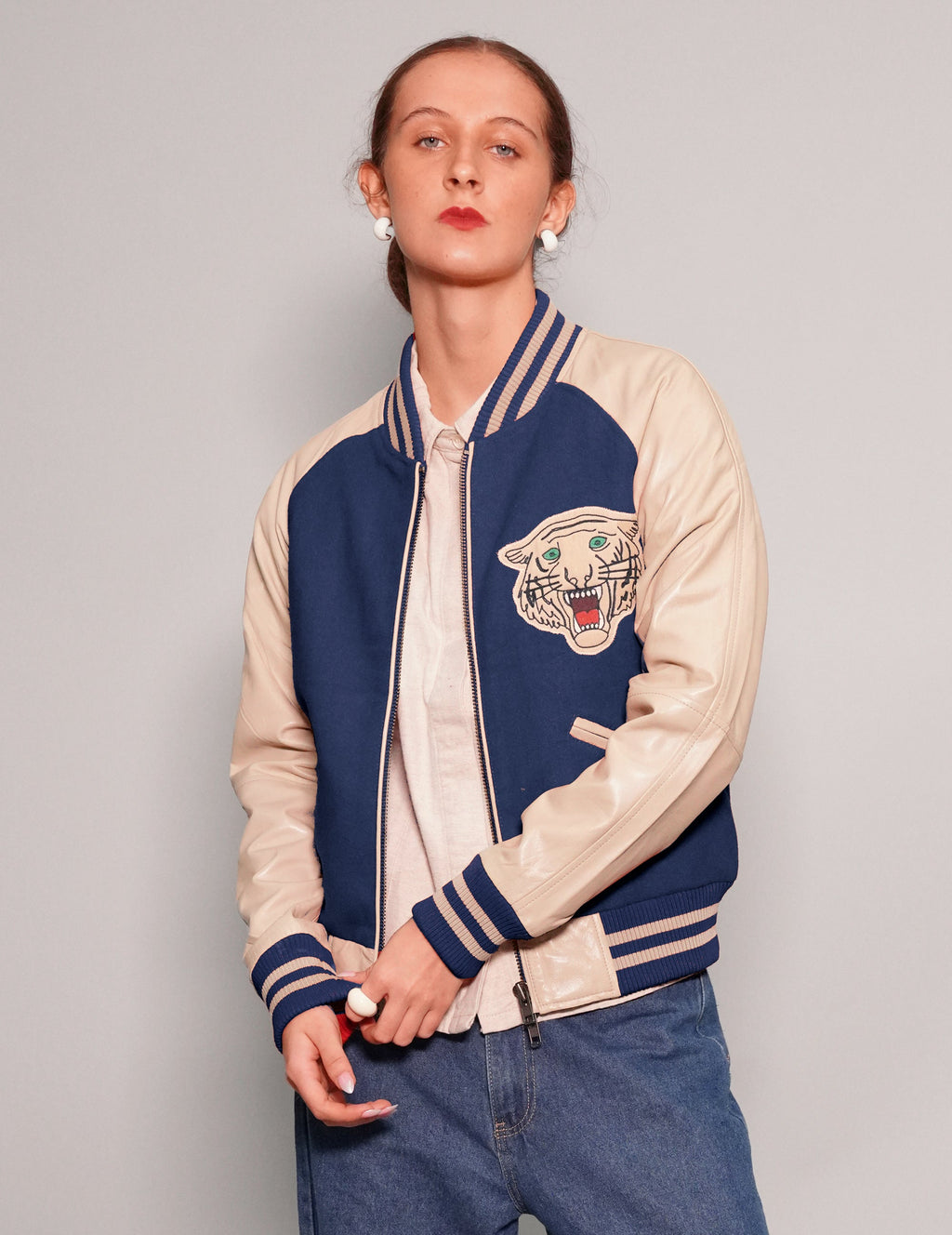 IMMORTAL Varsity Bomber Jacket - Blue