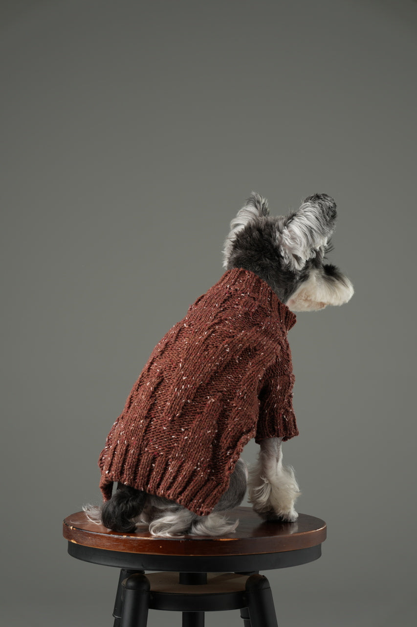 Glacier Pet Sweater in Burgundy