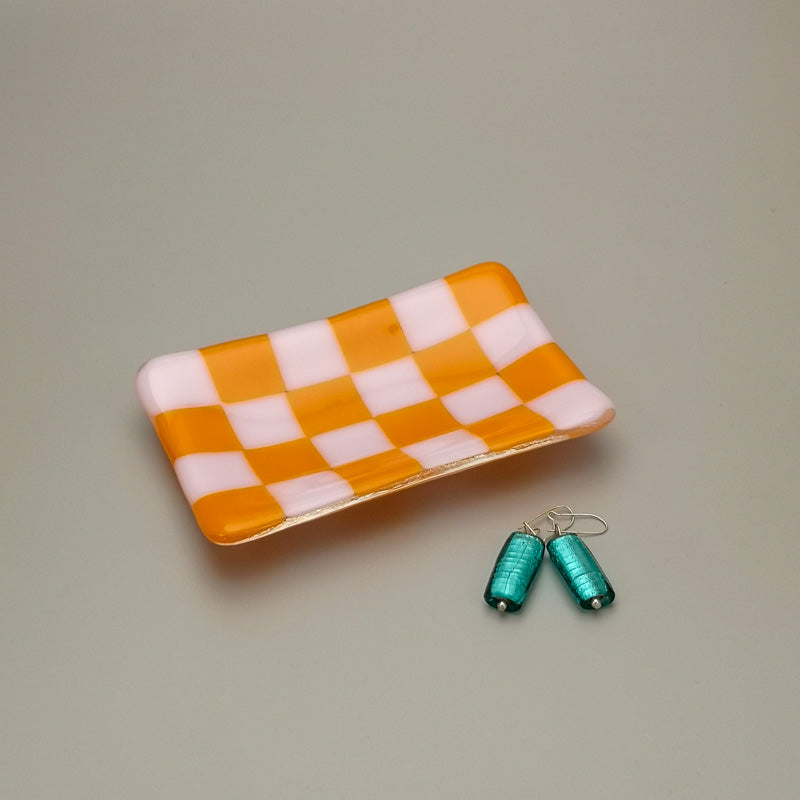 12x7cm Chequered Dual Coloured Small Tray - Bullseye Collection