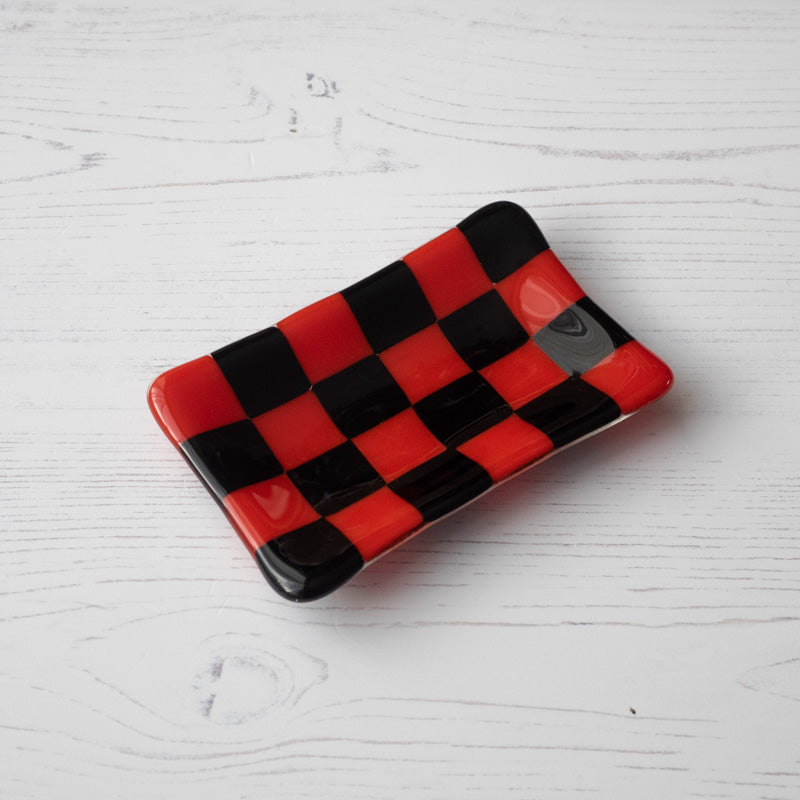 12x7cm Chequered Dual Coloured Small Tray - Bullseye Collection