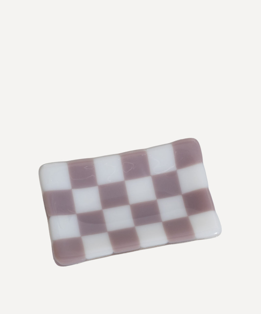 12x7cm Chequered White/Colour Small Tray - Bullseye Collection