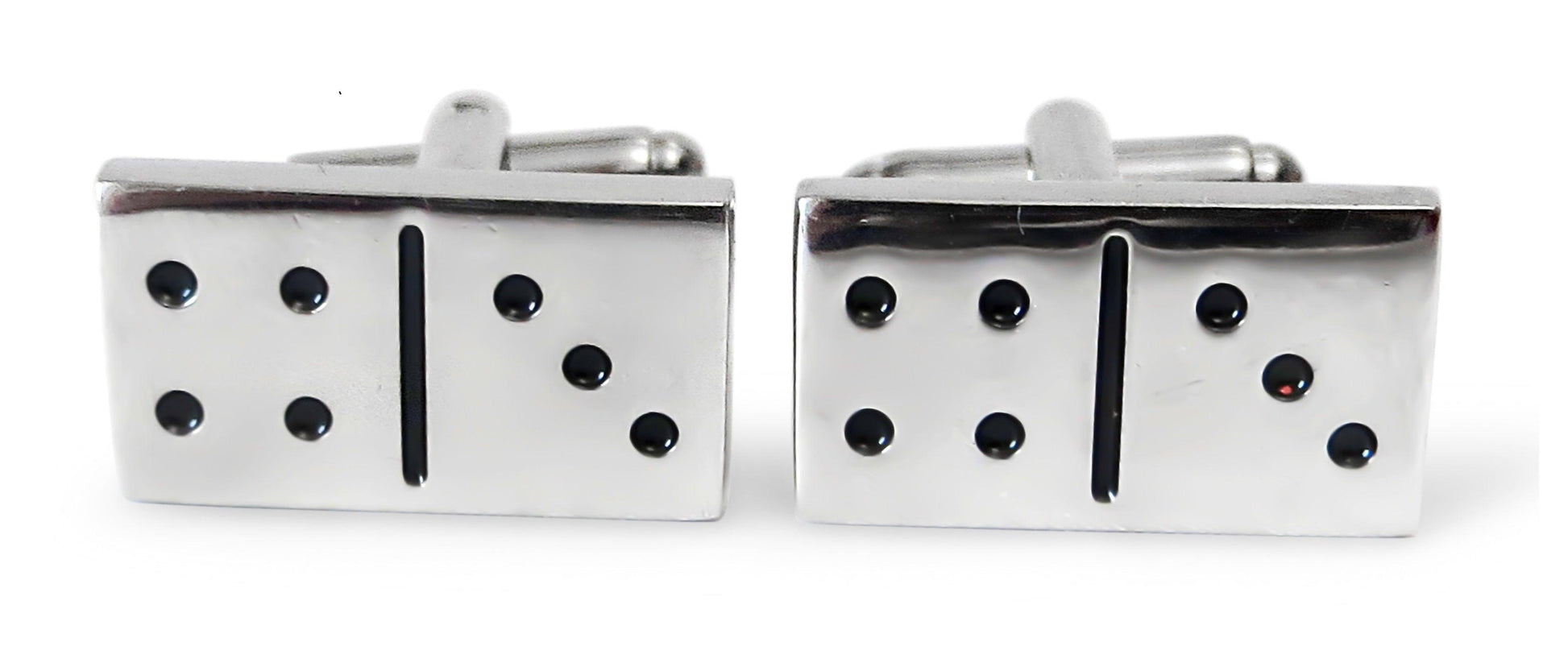 Silver Domino Cufflinks
