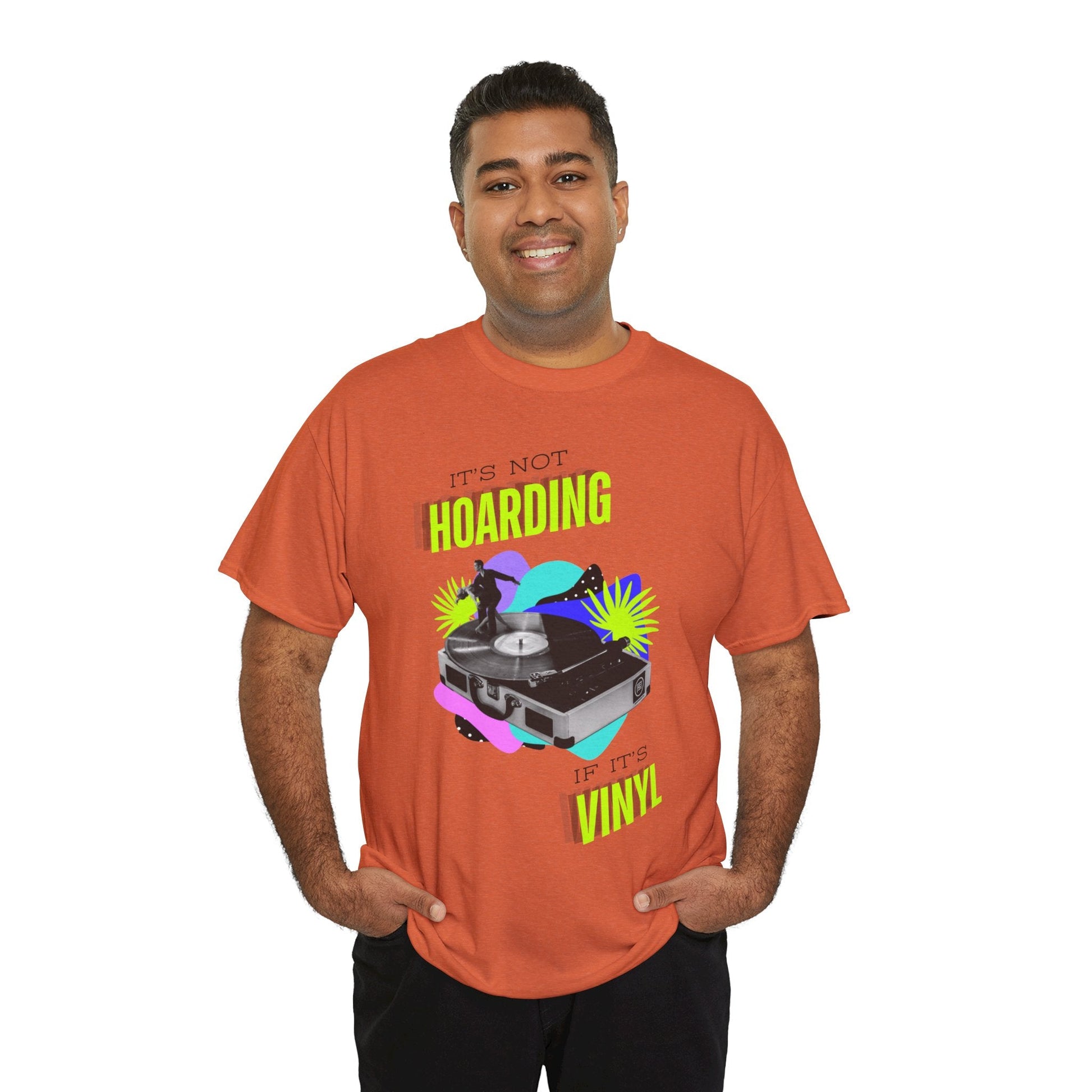 It's Not Hoarding If It's Vinyl Fluorescent Men's T-Shirt