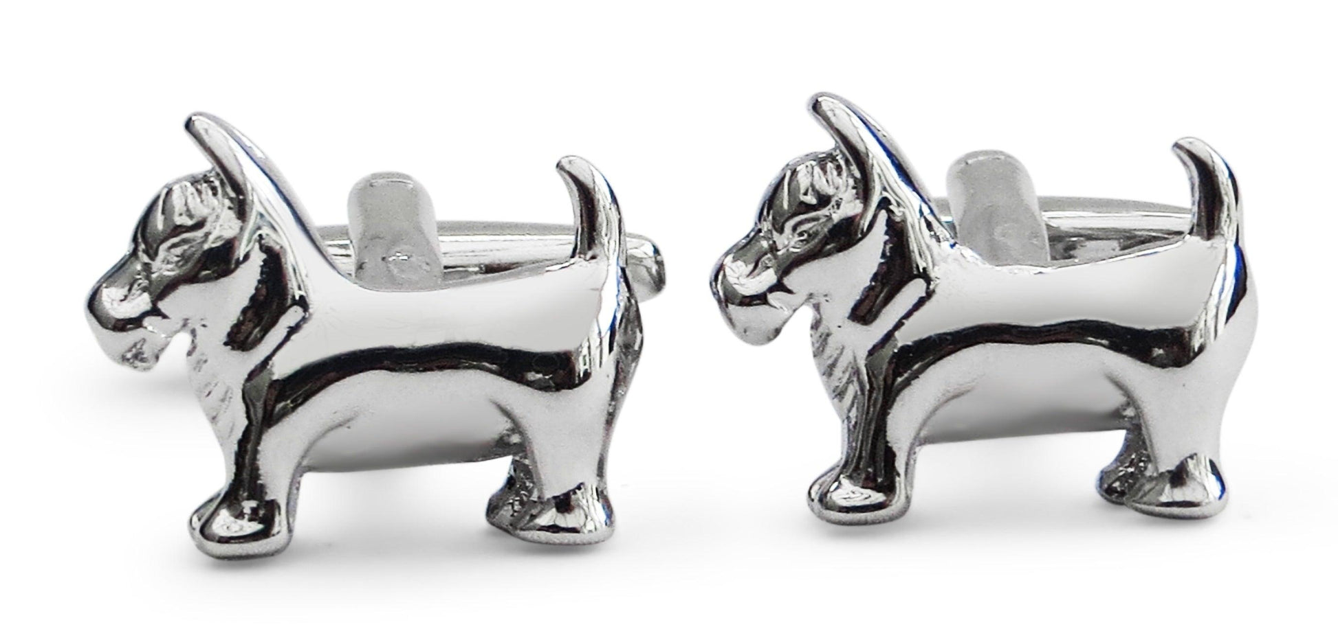 Silver Style Dog Cufflinks