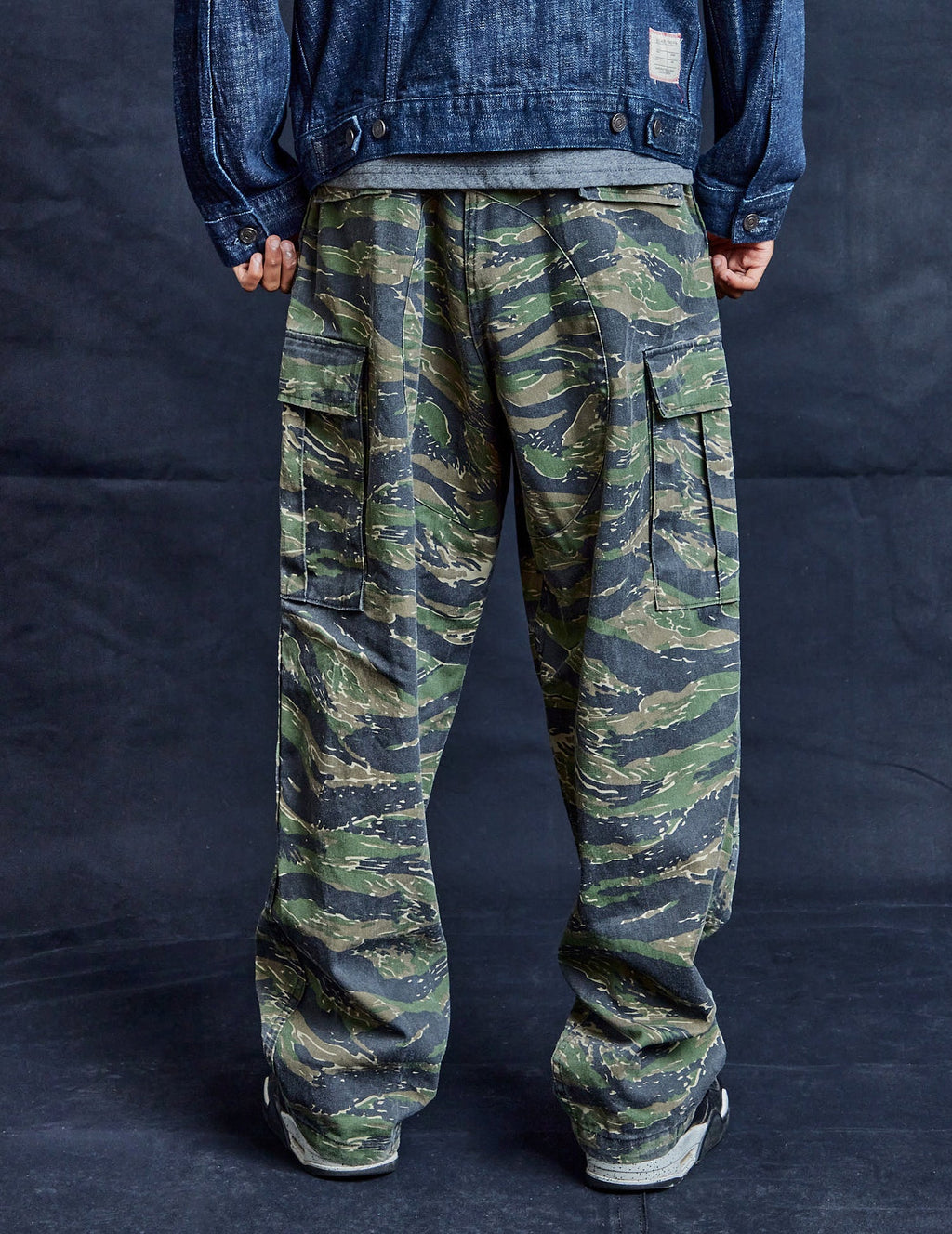 Tiger Stripe Cargo Trousers