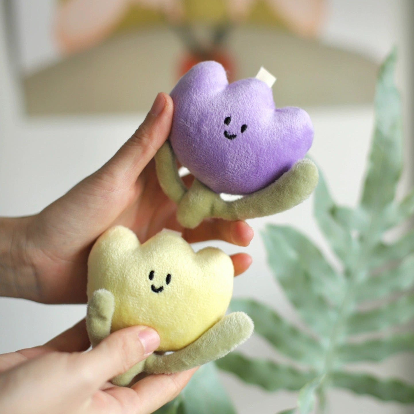 Spring Tulip Bag Charm in White